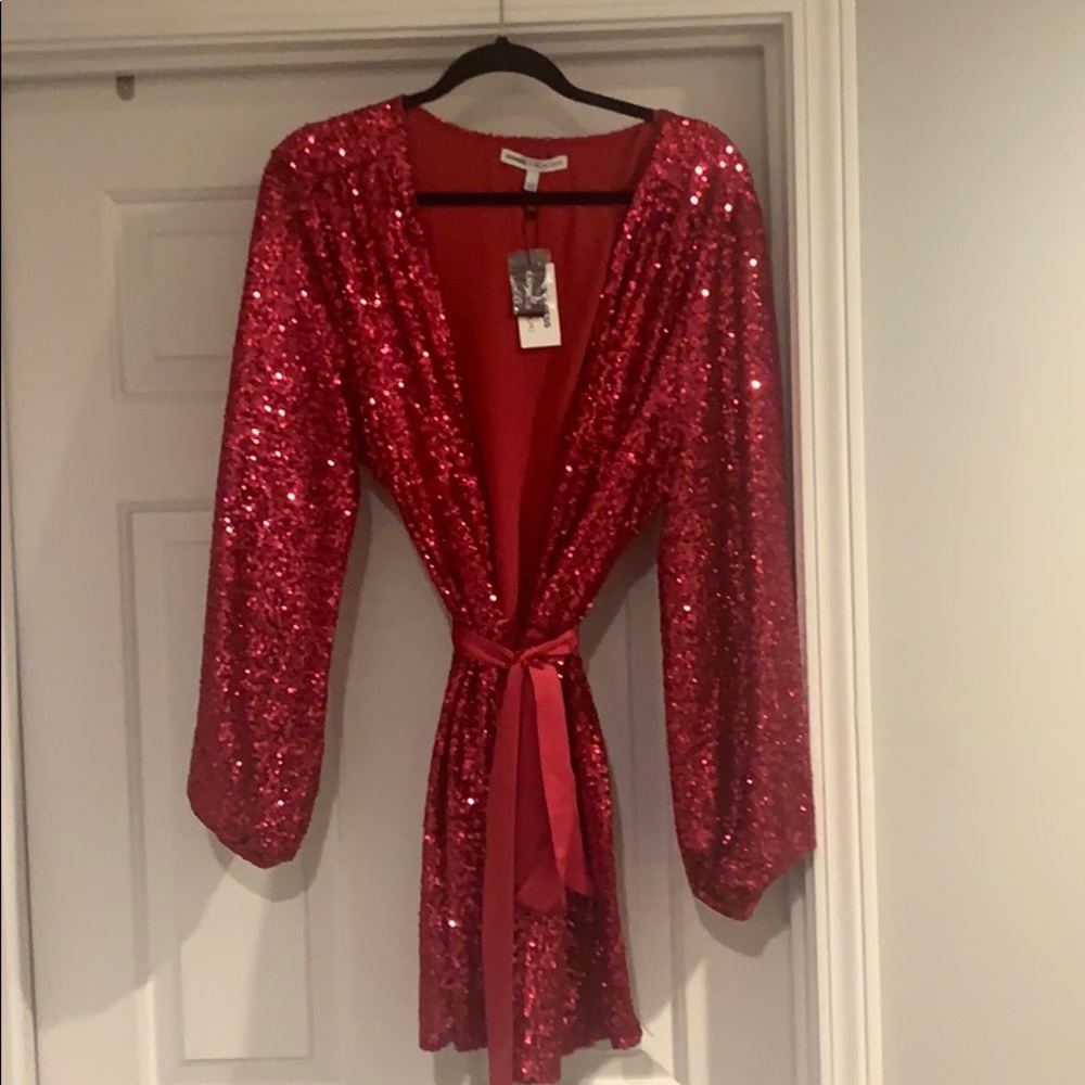 NWT! Express x Olivia Culpo red sequin dress